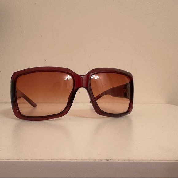 Dior Red Oversized Square Sunglasses - Picture 3 of 7